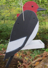 Bird FeederREDHEADED WOODPECKER BIRD FEEDER - Large Solid Wood USA Handmadebirdbird feederSaving Shepherd