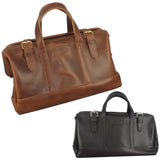 LARGE LEATHER HANDBAG ~ Travel Duffle & Carry On Bag - USA Handmade