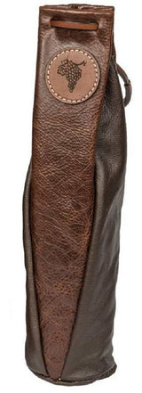 Wine AccessoriesLEATHER WINE BAG ~ Amish Handmade 2 Tone Soft Cowhide with Cinch TopAmishbagbottleFriends Are ForeverSaving Shepherd