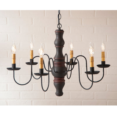 Country LightingPRIMITIVE WOODSPUN CHANDELIER Handcrafted 6 Arm Rustic Colonial Ceiling LightcandelabracandleSaving Shepherd