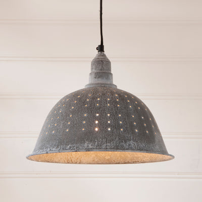 Chandeliers & Ceiling FixturesCOUNTRY COLANDER PENDANT LAMP in Weathered Zinc Finishaccentaccent lightSaving Shepherd