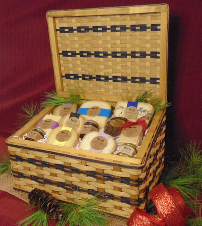 Food Gift BasketsCHRISTMAS MORNING BASKET - Gourmet Goodies in a Hand Woven Bread BoxbundledelicacySaving Shepherd