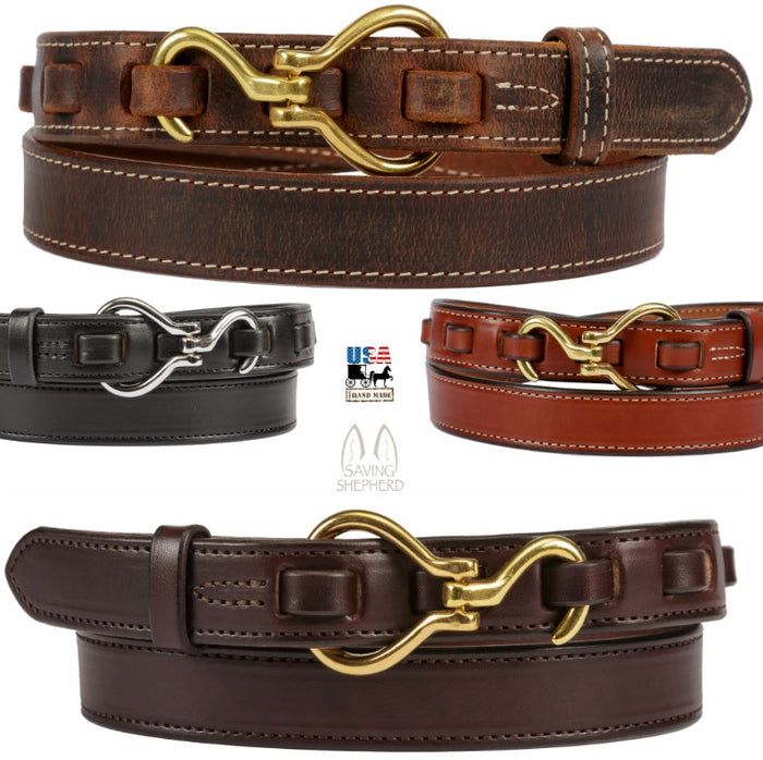 Replacement Leather Belt Loops in Black or Brown Two Strap -  Hong Kong