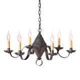 Chandeliers & Ceiling Fixtures27 Inch "CONCORD" CHANDELIER - 6 Arm Punched Tin Candelabra USAcandlecandlesSaving Shepherd