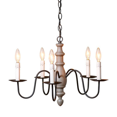 Country Lighting"COUNTRY INN" WOODSPUN CHANDELIER in 6 Primitive Americana FinishesCandelabraCandleSaving Shepherd