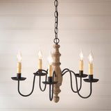 Country Lighting"COUNTRY INN" WOODSPUN CHANDELIER in 6 Primitive Americana FinishesCandelabraCandleSaving Shepherd