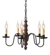 Country Lighting"COUNTRY INN" WOODSPUN CHANDELIER in 6 Primitive Americana FinishesCandelabraCandleSaving Shepherd