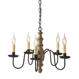 Country Lighting"COUNTRY INN" WOODSPUN CHANDELIER in 6 Primitive Americana FinishesCandelabraCandleSaving Shepherd