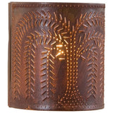 Country LightingPUNCHED TIN SCONCE LIGHT Handcrafted Willow Tree Pattern Wall Lamp in Kettle Black or Rustic Tin Finishlightpunched tinSaving Shepherd