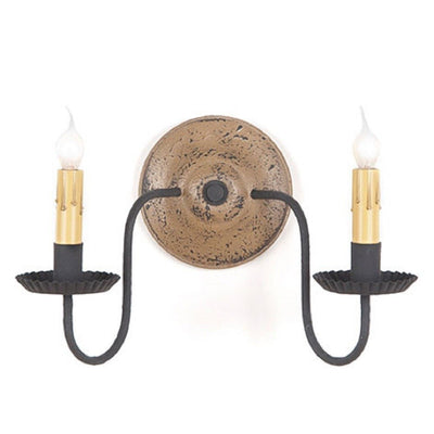 Country LightingWOOD & METAL "ASHFORD" Wall SCONCE LIGHT Handcrafted Distressedblackened tincandelabraSaving Shepherd