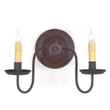 Country LightingWOOD & METAL "ASHFORD" Wall SCONCE LIGHT Handcrafted Distressedblackened tincandelabraSaving Shepherd