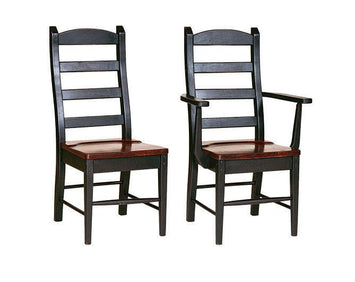 ChairsLADDERBACK DINING CHAIR Wormy Maple Amish Handmade Furniture Custom FinsiheddiningtablesSaving Shepherd