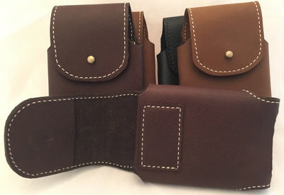 Handtooled LeatherHANDMADE LEATHER PHONE CASE & WALLET Dark Brown Holster w/ Money Clip MADE in USAAmishAppleSaving Shepherd