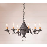 Chandeliers & Ceiling Fixtures21 Inch "CONCORD" CHANDELIER - 6 Arm Punched Tin Candelabra USAcandlecandlesSaving Shepherd