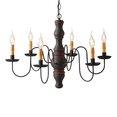 Country LightingPRIMITIVE WOODSPUN CHANDELIER Handcrafted 6 Arm Rustic Colonial Ceiling LightcandelabracandleSaving Shepherd