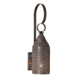 COLONIAL LANTERN WALL SCONCE Punched Tin in Kettle Black  USA