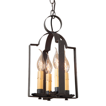 Country LightingDOUBLE SADDLE TIN PENDANT LIGHT Handcrafted 4 Candelabra Primitive Ceiling Lightblackened tincandlabraSaving Shepherd