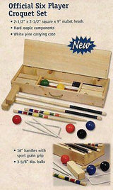 CroquetCROQUET SET - Official 6 Player 36" Maple with Hardwood Travel Case USAcroquetfun & gamesgameSaving Shepherd