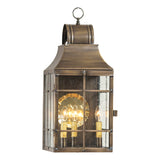 STENTON OUTDOOR WALL LIGHT - Solid Weathered Brass with 3 Bulbs