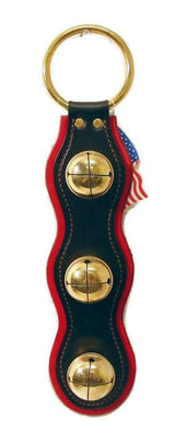 Door Chime2 LAYER LEATHER STRAP w/ 3 SOLID BRASS SLEIGH BELLS - 5 Colors - Amish Handmade USAbellbellsSaving Shepherd
