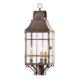 Outdoor LightSTENTON OUTDOOR POST LIGHT - Solid Antique Copper 3 Bulb Lanternantique coppercopperSaving Shepherd