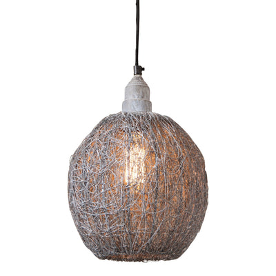 Chandeliers & Ceiling FixturesNesting Wire Hanging Light in Weathered Zinc Finish ♦ Modern Industrial Farmhouseaccentaccent lightSaving Shepherd
