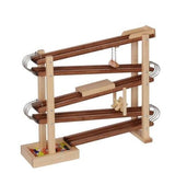 Wooden & Handcrafted ToysMARBLE FLYER RACE TRACK - Wood & Metal Roller Run with Glass MarblesAmishchildrenSaving Shepherd