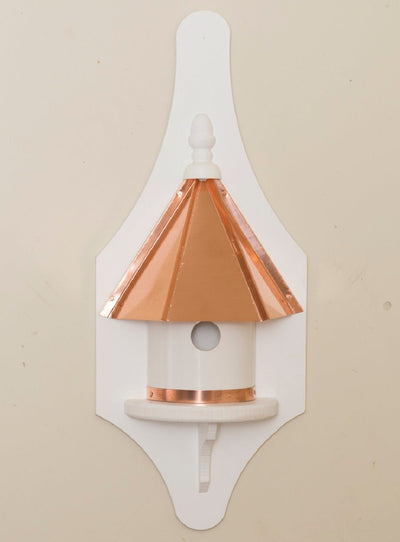 Birdhouse½ WALL MOUNT BIRDHOUSE - Copper Roof & Trim Vinyl Bird Housebirdbird houseSaving Shepherd