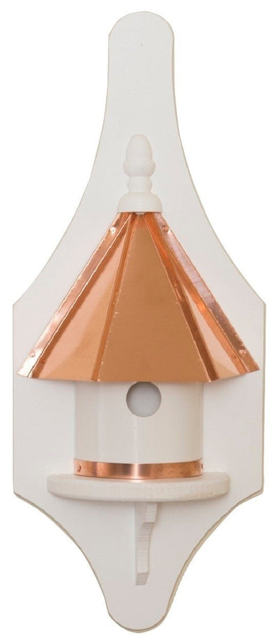 Birdhouse½ WALL MOUNT BIRDHOUSE - Copper Roof & Trim Vinyl Bird Housebirdbird houseSaving Shepherd