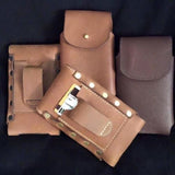 Handtooled LeatherHANDMADE LEATHER PHONE CASE & WALLET Dark w/ Stud Belt Holster iPHONE Plus GalaxyAmishbelt holsterSaving Shepherd