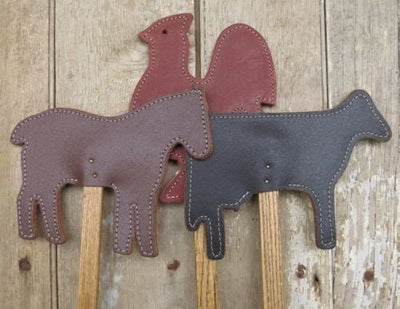 Handtooled LeatherLeather Cow Fly Swatter Amish Handmade Country Farm Decor5050 shadesSaving Shepherd