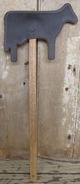 Handtooled LeatherLeather Cow Fly Swatter Amish Handmade Country Farm Decor5050 shadesSaving Shepherd