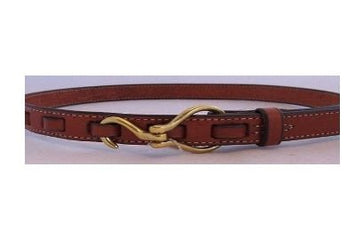 Handtooled LeatherLeather Equestrian Riding Belt Amish Handmade Chestnut with Brass Horse Hoof PickAmishbarnSaving Shepherd