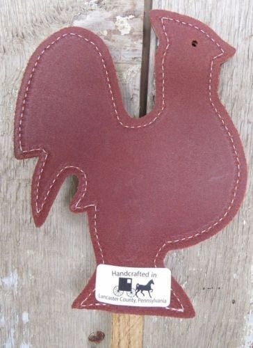 Handtooled LeatherLEATHER ROOSTER FLY SWATTER Amish Handmade Country Chicken Decor5050 shades of greySaving Shepherd