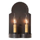 Country LightingHanover Double Candle Sconce - Handcrafted in 2 Country Tin Finishesaccent lightaccent lightingSaving Shepherd