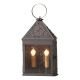 Country LightingPUNCHED TIN HARBOR LANTERN Dual Candle Lamp with Chisel Patternaccent lightcandelabraSaving Shepherd