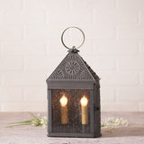 Country LightingPUNCHED TIN HARBOR LANTERN Dual Candle Lamp with Chisel Patternaccent lightcandelabraSaving Shepherd