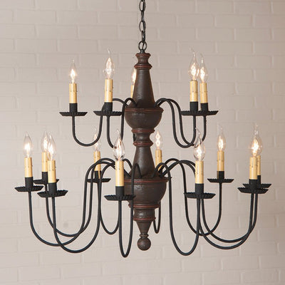 Country LightingLARGE HARRISON CHANDELIER Primitive Wood & Metal 15 Candle Rustic Ceiling Lightceiling lightchandelierSaving Shepherd