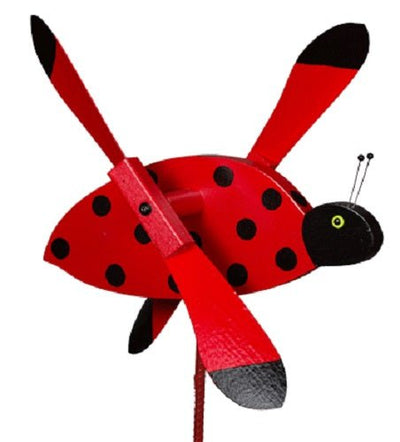 Wind SpinnersFARM ANIMALS & INSECTS WIND SPINNER - Rooster Pig Chicken Ladybug Bee Duck Whirligigsbirdbird feederbirdsLadybugSaving Shepherd