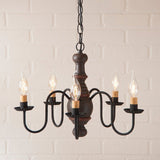 5 ARM LANCASTER WOODSPUN CHANDELIER Handcrafted Candelabra Ceiling Light