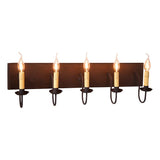 Country Lighting5 ARM CANDELABRA VANITY LIGHT ~ Country Wall Fixture in Americana ColorsbathroombathroomvanitySaving Shepherd