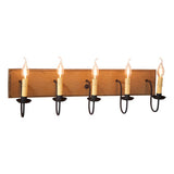 Country Lighting5 ARM CANDELABRA VANITY LIGHT ~ Country Wall Fixture in Americana ColorsbathroombathroomvanitySaving Shepherd