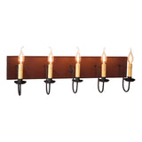 Country Lighting5 ARM CANDELABRA VANITY LIGHT ~ Country Wall Fixture in Americana ColorsbathroombathroomvanitySaving Shepherd