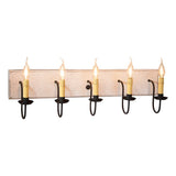 Country Lighting5 ARM CANDELABRA VANITY LIGHT ~ Country Wall Fixture in Americana ColorsbathroombathroomvanitySaving Shepherd