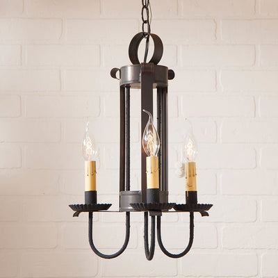 Country LightingLARGE AMHERST COUNTRY TIN HANGING CEILING LIGHT 3 Candle Chandelier Made in USAcabinCandelabraSaving Shepherd