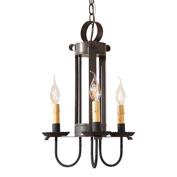 Country LightingLARGE AMHERST COUNTRY TIN HANGING CEILING LIGHT 3 Candle Chandelier Made in USAcabinCandelabraSaving Shepherd