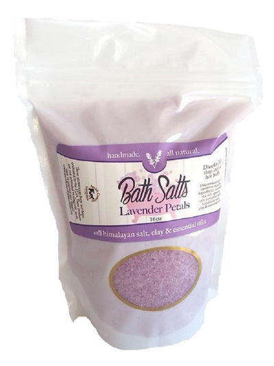 Bath Bombs & SoaksLAVENDER PETALS Bath Salts Soothing Stress & Tension Relief All Natural Handmade SoakACEbathsoaksSaving Shepherd