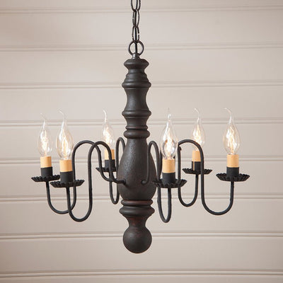 Chandeliers & Ceiling FixturesMANASSAS 6-Arm Wood Chandelier MADE in the USA HARTFORD FINISHESchandelierchandeliersSaving Shepherd