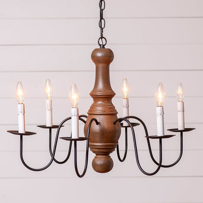 Country LightingWoodspun & Metal 6 ARM MAPLE GLENN CHANDELIER in MODERN FARMHOUSE finishesantiquecandelabraSaving Shepherd