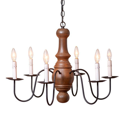 Country LightingWoodspun & Metal 6 ARM MAPLE GLENN CHANDELIER in MODERN FARMHOUSE finishesantiquecandelabraSaving Shepherd